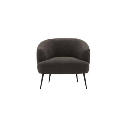 Nohr Fauteuil 'Thornton' Bouclé, kleur Donkergrijs Nohr Fauteuil 'Thornton' Bouclé, kleur Donkergrijs