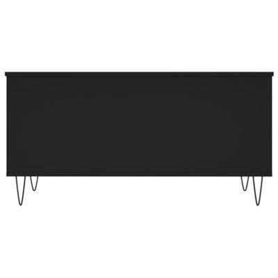 Salontafel 90x44,5x45 cm bewerkt hout zwart - thumbnail