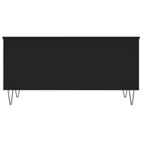 Salontafel 90x44,5x45 cm bewerkt hout zwart - thumbnail