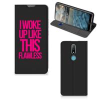 Nokia 2.4 Hoesje met tekst Woke Up - Origineel Cadeau Zelf Maken - thumbnail