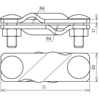 DEHN 308220 SVK 7.10 7.10 FL30 STTZN Overspanningsveilig bevestigingselement 7.3 kA 1 stuk(s)