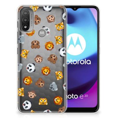 TPU bumper voor Motorola Moto E20 | E40 Dieren Emojis TPU bumper voor Motorola Moto E20 | E40 Dieren Emojis