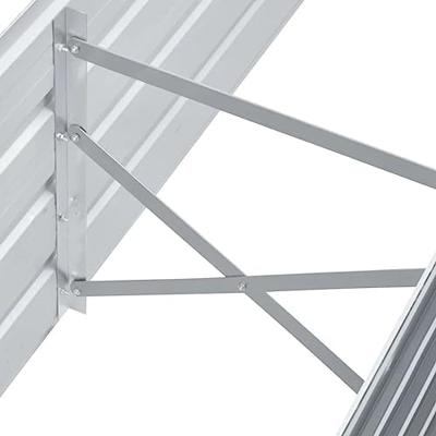 VidaXL Plantenbak verhoogd 160x40x45 cm gegalvaniseerd staal grijs VidaXL Plantenbak verhoogd 160x40x45 cm gegalvaniseerd staal grijs