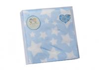 Gamberritos babydeken sterren 80 x 110 cm fleece blauw - thumbnail