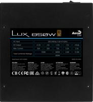 Aerocool LUX 850W power supply unit 20+4 pin ATX Zwart - thumbnail