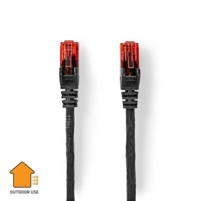 Nedis CAT6 Netwerkkabel | RJ45 Male | RJ45 Male | U/UTP | 30.0 m | Buitenshuis | Rond | PE | Zwart | Label - CCGL85900BK300 Nedis CAT6 Netwerkkabel | RJ45 Male | RJ45 Male | U/UTP | 30.0 m | Buitenshuis | Rond | PE | Zwart | Label - CCGL85900BK300