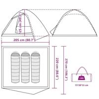 VidaXL Koepeltent 3-persoons waterdicht bruin - thumbnail