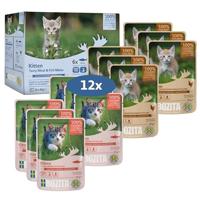 Bozita Kitten met vlees & vis in saus multipack natvoer kat 12 x 85 g - thumbnail
