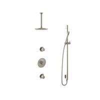 Hotbath Buddy - Inbouw Regendoucheset - 2 Stopkranen - Thermostatisch - Plafondbuis 30 cm - Hoofddouche 200 mm - Staafhanddouche - Glijstang 900 mm - Waterbesparend - V02 - thumbnail