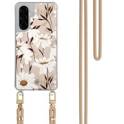 Samsung Galaxy A56 hoesje met beige koord - In bloom Samsung Galaxy A56 hoesje met beige koord - In bloom