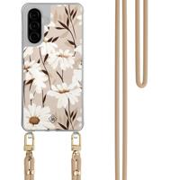 Samsung Galaxy A56 hoesje met beige koord - In bloom - thumbnail