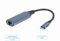 USB-C Gigabit netwerk adapter kabel 0.15 meter - thumbnail