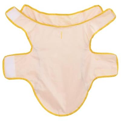 Hondenregenjas met reflecterende strips polyester geel S