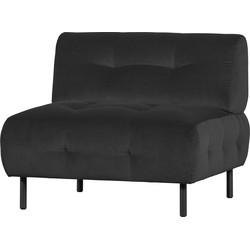 WOOOD Fauteuil 'Lloyd' Velvet, kleur Cast Iron