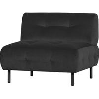 WOOOD Fauteuil 'Lloyd' Velvet, kleur Cast Iron - thumbnail