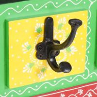 VidaXL Kapstok zwart 80 x 25 x 2 cm massief mango hout - thumbnail