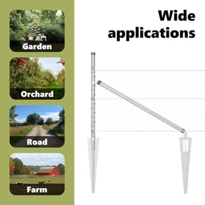 VidaXL Afrasteringspaal zilver 25 x 0,8 m (36 mm gaas) staal VidaXL Afrasteringspaal zilver 25 x 0,8 m (36 mm gaas) staal