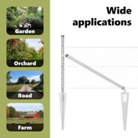 VidaXL Afrasteringspaal zilver 25 x 0,8 m (36 mm gaas) staal - thumbnail