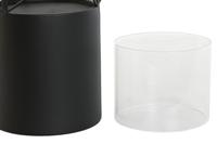 Kaarshouder Home ESPRIT Zwart Metaal Kristal 24,5 x 24,5 x 46 cm (2 Stuks) - thumbnail