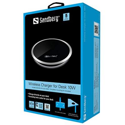 Sandberg Wireless Charger for Desk 10W oplader voor mobiele apparatuur Binnen Zwart Sandberg Wireless Charger for Desk 10W oplader voor mobiele apparatuur Binnen Zwart