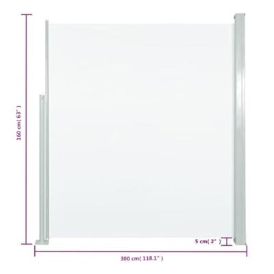 VidaXL Tuinscherm uittrekbaar 160x300 cm crèmekleurig VidaXL Tuinscherm uittrekbaar 160x300 cm crèmekleurig