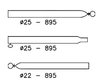 Campking Verandastang 22/25mm 170-250cm