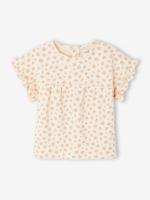 T-shirt voor babymeisjes met print ecru - thumbnail