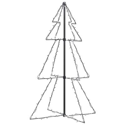 VidaXL Kegelkerstboom 160 led&apos;s binnen en buiten 78x120 cm