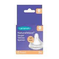 Lansinoh Natural Wave Speen Medium 2 Stuks - thumbnail