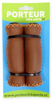 Porteur Handvatten leer bruin