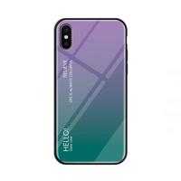 Gradiënt kleur glas Case voor iPhone X/XS (paars) - thumbnail