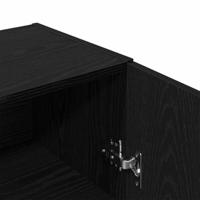 Dressoir 100x36x60 cm spaanplaat zwart eikenkleurig - thumbnail