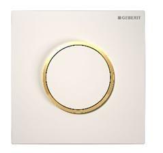 Bedieningsplaat Geberit Type 10 Pneumatisch Round Wit Verguld