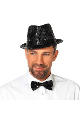 Strikje pailletten luxe zwart