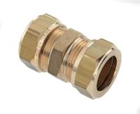 Bonfix knelkoppeling - Rechte koppeling - 28x28mm - Messing - thumbnail