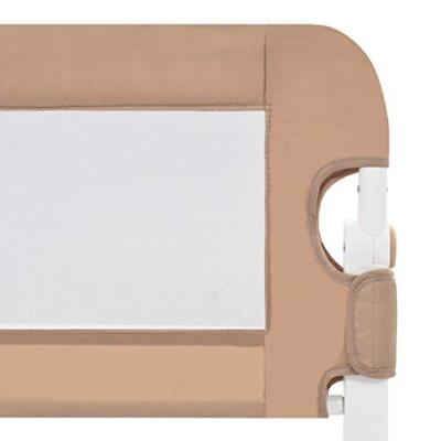 VidaXL Bedhekje peuter 180x42 cm polyester taupe - thumbnail