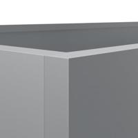 VidaXL Plantenbak 62x30x29 cm gegalvaniseerd staal zilverkleurig - thumbnail