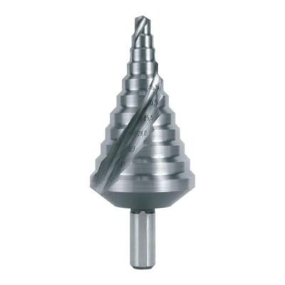 RUKO 101090 HSS Getrapte boor Gezamenlijke lengte 96 mm 3 vlakken schacht 1 stuk(s) RUKO 101090 HSS Getrapte boor Gezamenlijke lengte 96 mm 3 vlakken schacht 1 stuk(s)