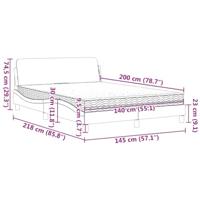 Bed met matras kunstleer wit 140x200 cm - thumbnail