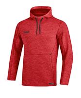 JAKO 6729D Sweater Met Kap Premium Basics Dames - Rood Gemeleerd - 40 - thumbnail