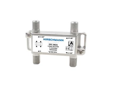 Hirschmann 695020480 Catv Splitter 5.8 Db / 5-1218 Mhz - 3 Uitgangen