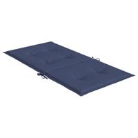 VidaXL Stoelkussens 4 st lage rug stof marineblauw - thumbnail