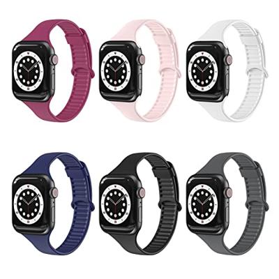 TPU Slim Fit bandje - Wijnrood - Geschikt voor Apple Watch 44mm / 45mm / 46mm / 49mm