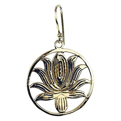 Oorbellen Lotus Messing Goudkleurig