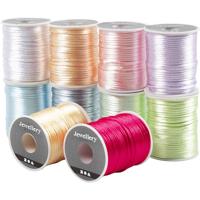 Creativ Company Satijnkoord, dikte 2 mm, pastelkleuren, 10x50 m/ 1 doos - thumbnail