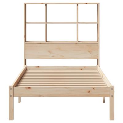Bed met boekenkast zonder matras massief grenenhout 100x200 cm - thumbnail