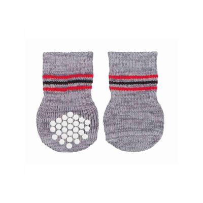 TRIXIE HONDENSOKKEN ANTI-SLIP GRIJS L-XL 3X2 ST