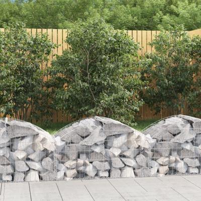 VidaXL Schanskorf gewelfd 100x50x40/60 cm gegalvaniseerd ijzer VidaXL Schanskorf gewelfd 100x50x40/60 cm gegalvaniseerd ijzer
