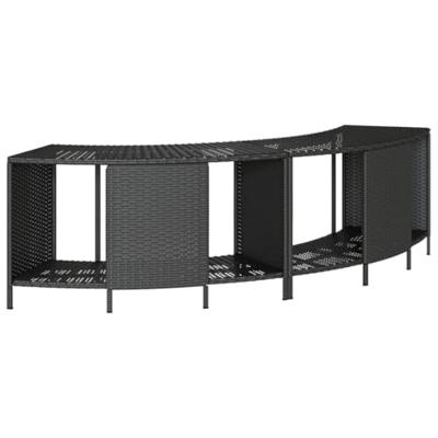 VidaXL Opbergschappen voor hottub 2 st poly rattan zwart