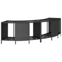 VidaXL Opbergschappen voor hottub 2 st poly rattan zwart - thumbnail